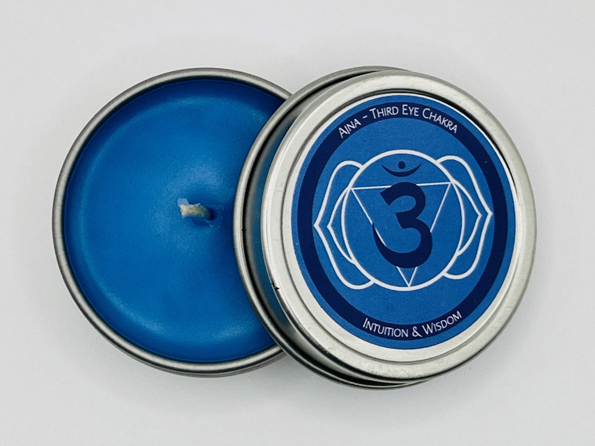 Sixth Chakra – Indigo – Third Eye – Ajna  Available in 1 oz ($4.95) and 4 oz ($8.95) sizes