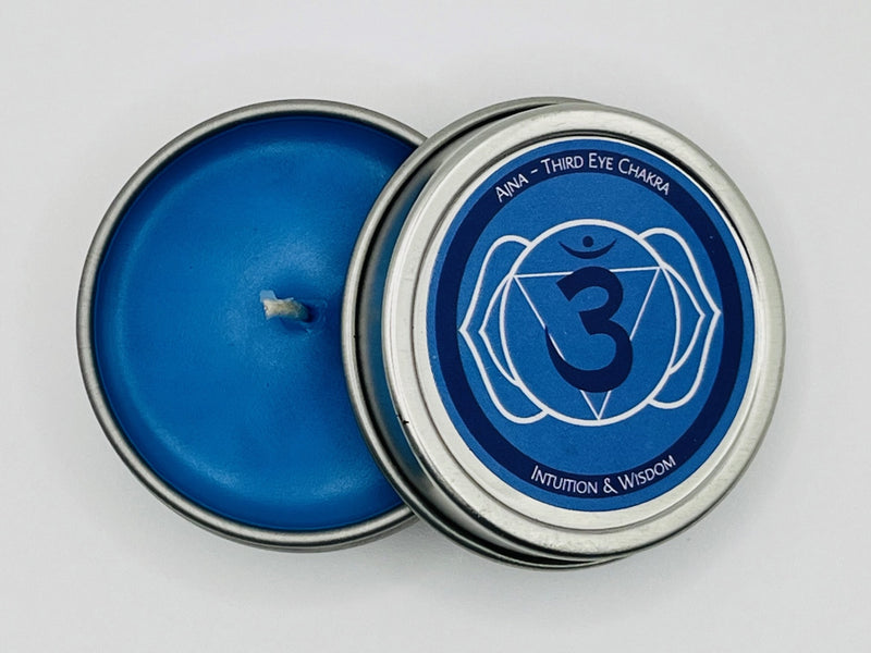 Sixth Chakra – Indigo – Third Eye – Ajna  Available in 1 oz ($4.95) and 4 oz ($8.95) sizes
