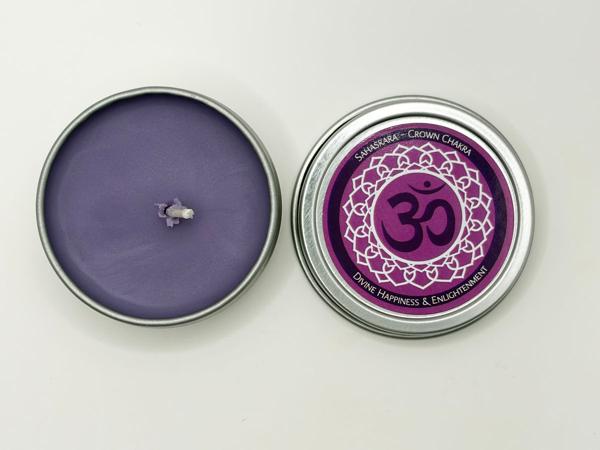 Seventh Chakra – Violet – Crown – Sahasrara  Available in 1 oz ($4.95) and 4 oz ($8.95) sizes