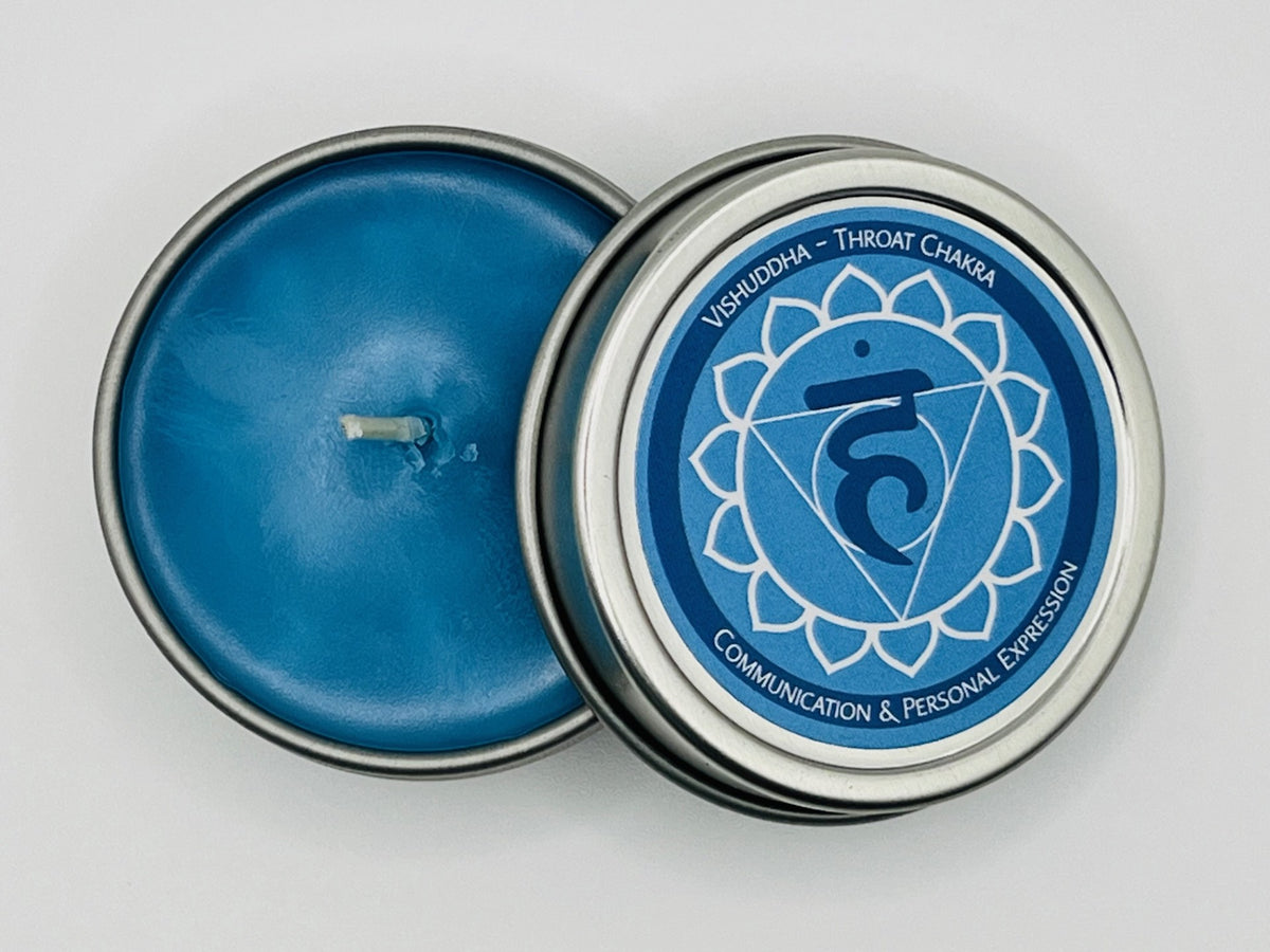 Fifth Chakra – Blue – Throat Chakra – Vishuddha  Available in 1 oz ($4.95) and 4 oz ($8.95) sizes