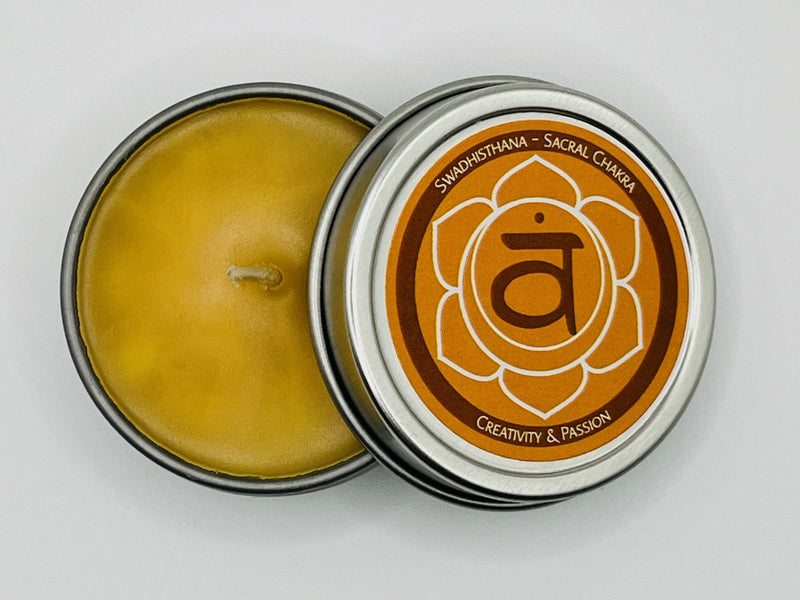 Second Chakra – Orange – Navel / Sacral – Swadhisthana  Available in 1 oz ($4.95) and 4 oz ($8.95) sizes