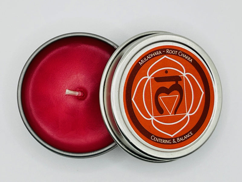 First Chakra-Red – Root or Spine – Muladhara  Available in 1 oz ($4.95) and 4 oz ($8.95) sizes